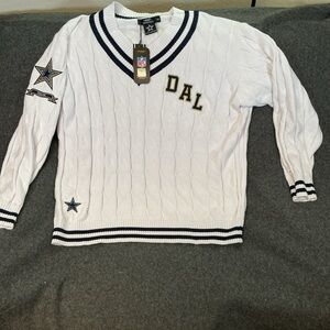 Dallas Cowboys Prep V-Neck Pullover Sweater Pro Standard